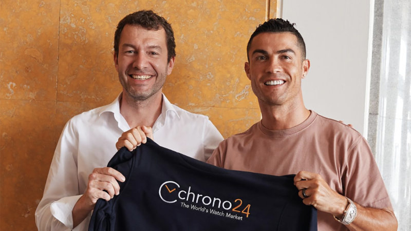 Ronaldo becomes a shareholder in the watch company Chrono24. Photo: Chrono24