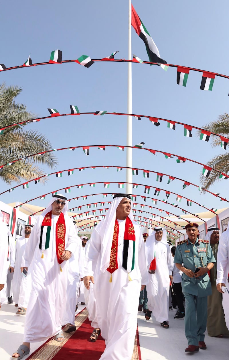 RAS AL-KHAIMAH, 2nd November, 2017 (WAM) -- H.H. Sheikh Saud bin Saqr Al Qasimi, Supreme Council Member and Ruler of Ras al-Khaimah, has said that the Flag Day celebrations represent a symbol of national unity, identity and belonging among all the people of the country. WAM