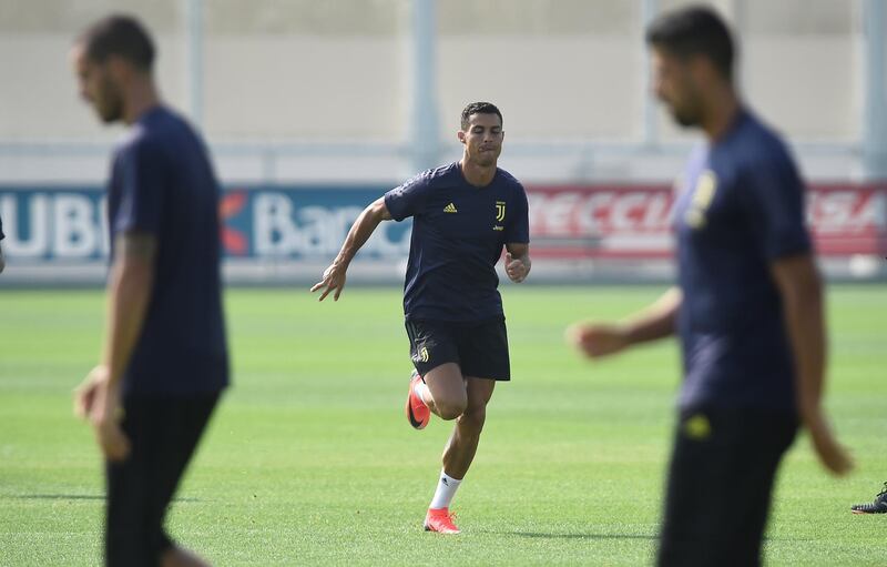 Ronaldo during training. Reuters