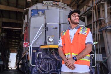 Train captain Ibrahim Al Hammadi. Victor Besa / The National 