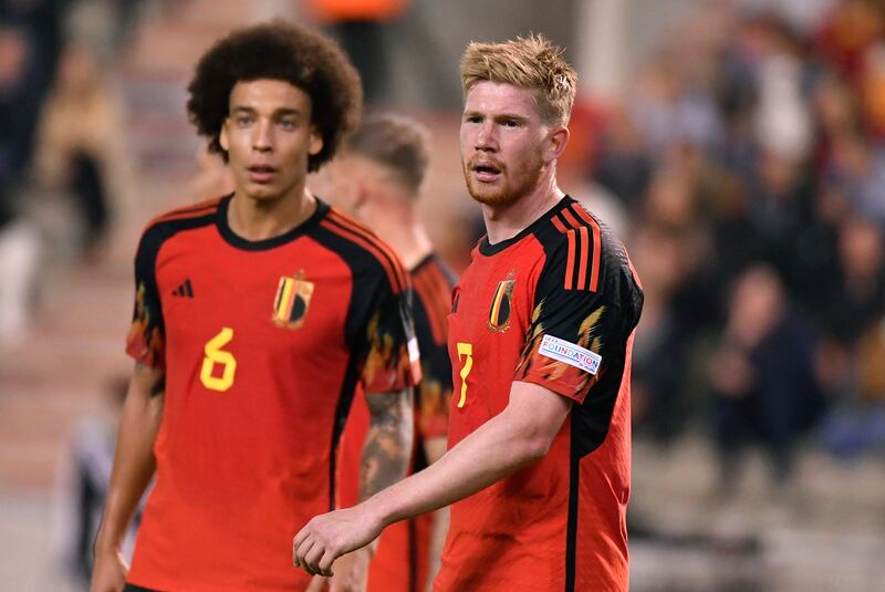 Belgium's Kevin De Bruyne, right, and Axel Witsel. AP Photo