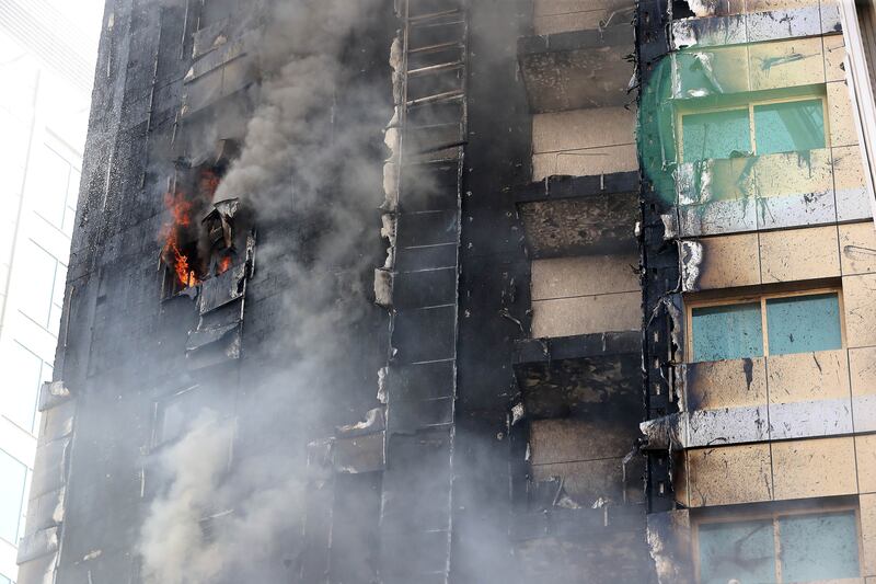 Dubai Civil Defence sent fire crews to the scene.