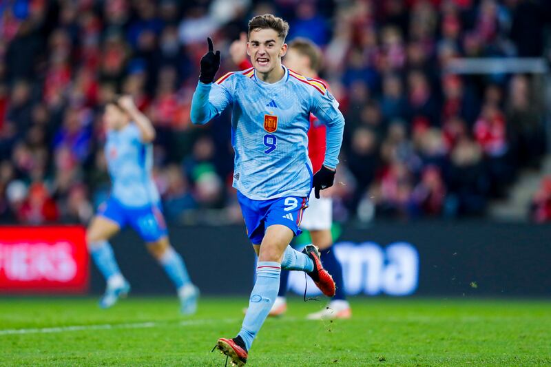 Gavi scored the only goal of the game in Spain's 1-0 win over Norway. EPA