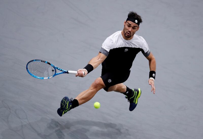 Italy's Fabio Fognini in action during his third round match against Switzerland's Roger Federer Reuters