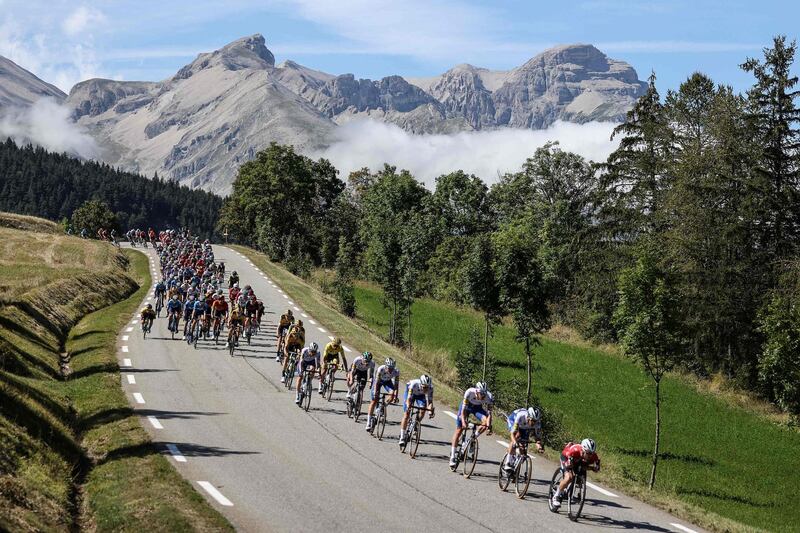 The peloton during Stage 4. AFP