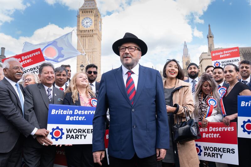 George Galloway announced the selection of hundreds of Workers Party election candidates and that the party intended to contest every seat in Britain at the upcoming ballot. PA