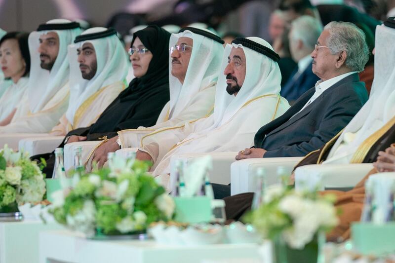 Dignitaries at the opening ceremony of Sharjah FDI Forum 2018 on Monday. Courtesy Shurooq