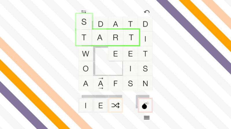 'Word Forward' features a 5x5 grid of letter combinations that you can use to make words.