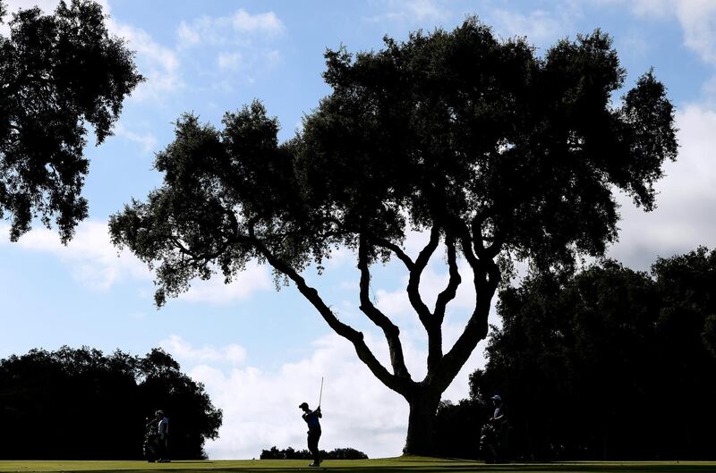 Welsh golfer Rhys Enoch plays his second shot on the second hole during Round 1 of the Andalucia Masters at Real Club Valderrama in Spain, on Thursday, September 3. Getty