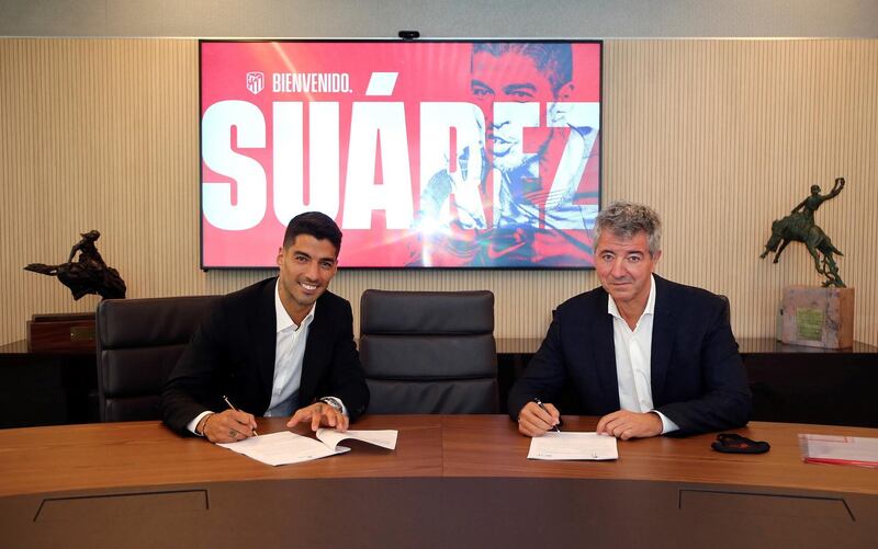 Luis Suarez signed a two-year deal with Atletico after leaving Barcelona.