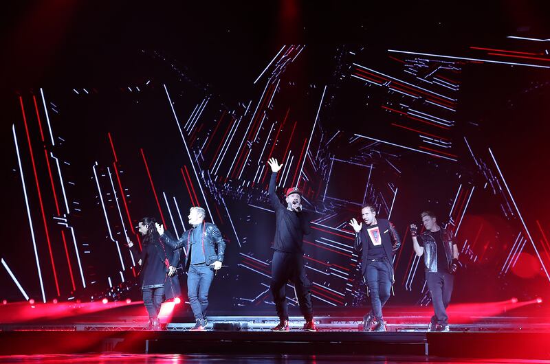 The Backstreet Boys perform at the Etihad Arena in Abu Dhabi. All photos by Pawan Singh / The National