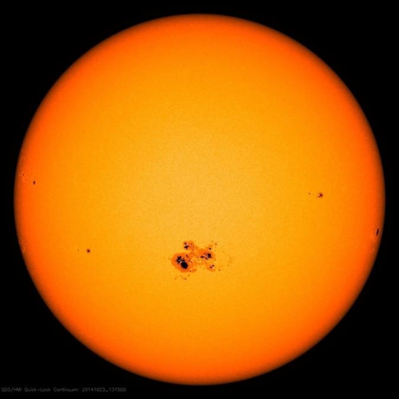 Sunspots detected in 2014. Courtesy: Nasa