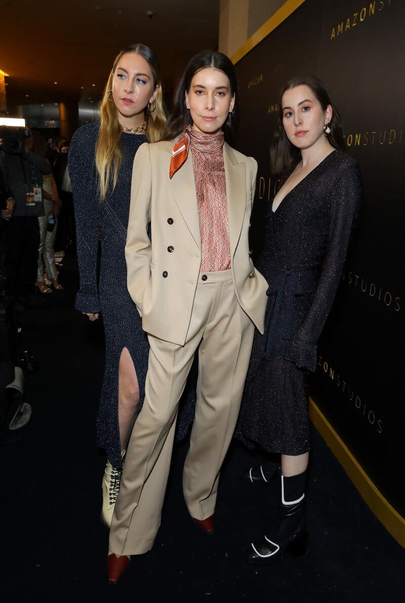 Este Haim, Danielle Haim and Alana Haim attend the Amazon Studios Golden Globes afterparty at The Beverly Hilton Hotel on January 5, 2020. AFP
