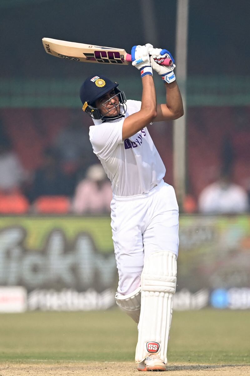 India's Shubman Gill scored a fifty in Kanpur on Thursday. AFP