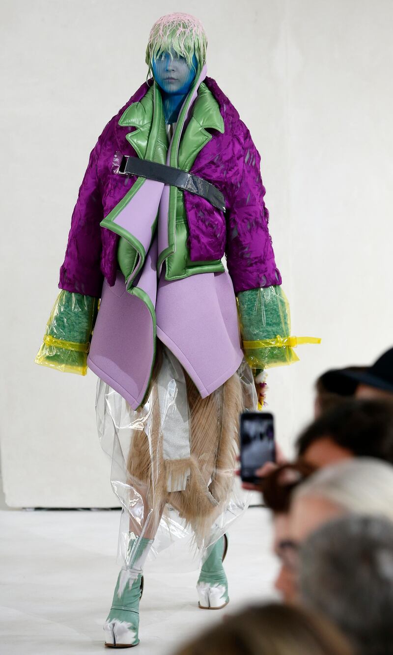 PARIS, FRANCE - JULY 04:  A model walks the runway during the Maison Margiela Haute Couture Fall Winter 2018/2019  show as part of Paris Fashion Week on July 4, 2018 in Paris, France.  (Photo by Thierry Chesnot/Getty Images)