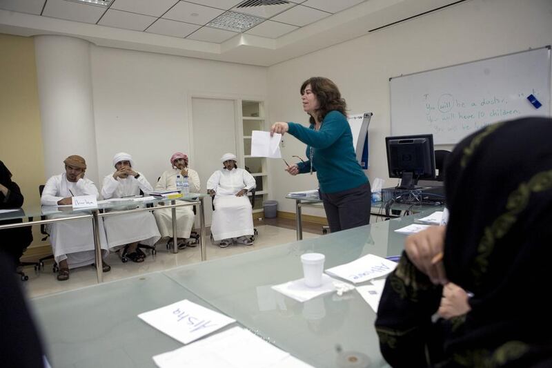 there are widespread reports of deteriorating standards of Arabic among Emirati millennials. Nicole Hill / The National