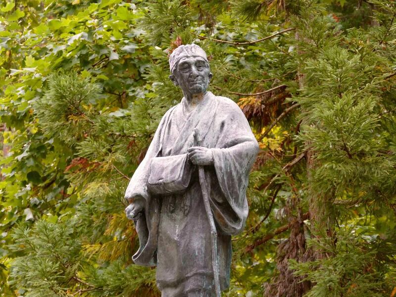 A statue of the 17th-century haiku poet Matsuo Basho. Sarah Madden
