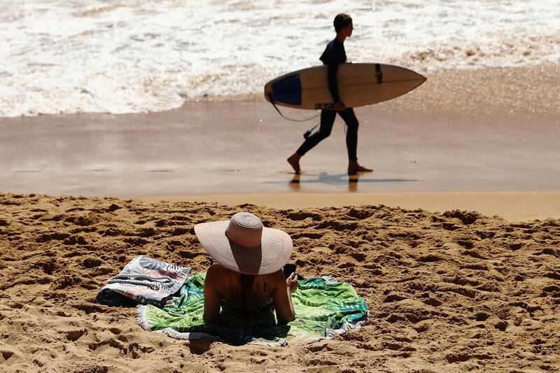 People gather on Manly Beach in Sydney, Australia. Bloomberg