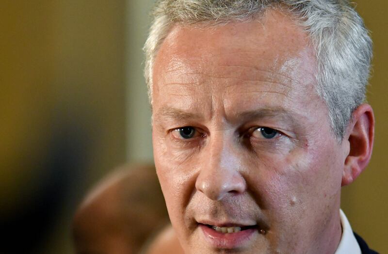 French Economy Minister Bruno Le Maire answers journalists in Rome on August 1, 2017.
France is ready to seek other buyers for its biggest shipyard should Italy turn down an offer to split ownership 50-50, the country's economy minister said on August 1 ahead of a meeting in Rome. "If the negotiations with Fincantieri don't go well," Bruno Le Maire said in reference to the Italian state-owned shipbuilder, "we will be forced to consider other options, but I hope that won't be necessary".
 / AFP PHOTO / Alberto PIZZOLI
