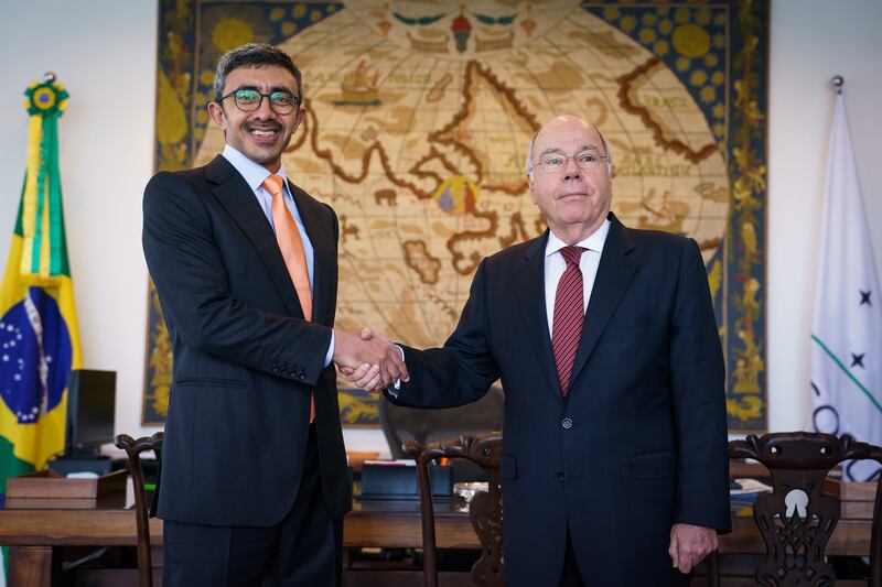 The meeting was attended by Saleh Alsuwaidi, UAE ambassador to Brazil, and Saeed Mubarak Al Hajri, Assistant Minister for Economic and Commercial Affairs