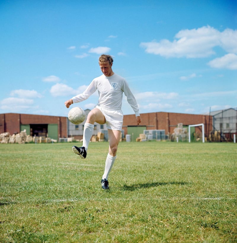 Jack Charlton, in 1969, in his Leeds kit. PA