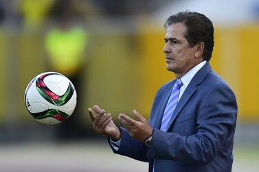 Jorge Luis Pinto during his time as the Honduras national team manager. AFP