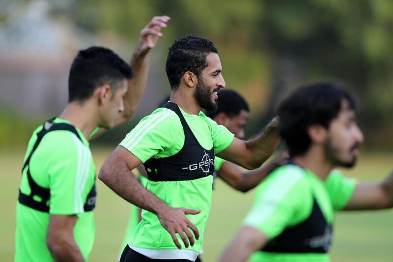 Abu Dhabi, United Arab Emirates - November 28th, 2017: Al Jazira player Ali Mabkhout. Tuesday, November 28th, 2017 at Emirates Palace Sports Complex, Abu Dhabi. Chris Whiteoak / The National