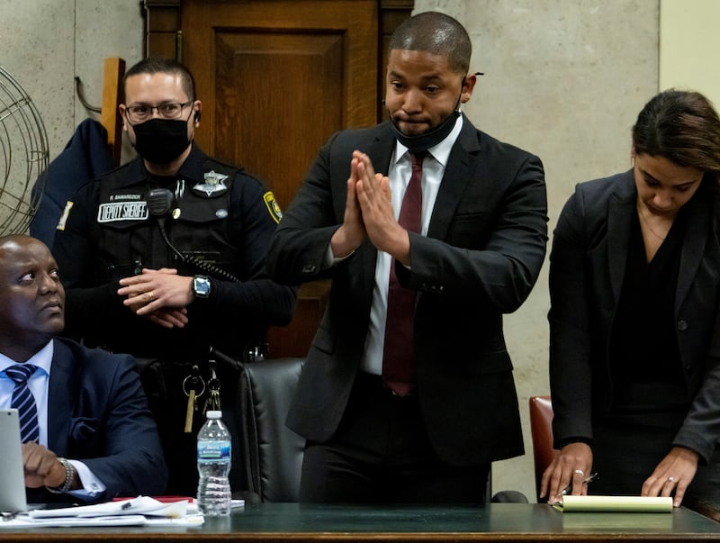 Smollett says 'I am innocent, and I am not suicidal' after his sentence is announced.