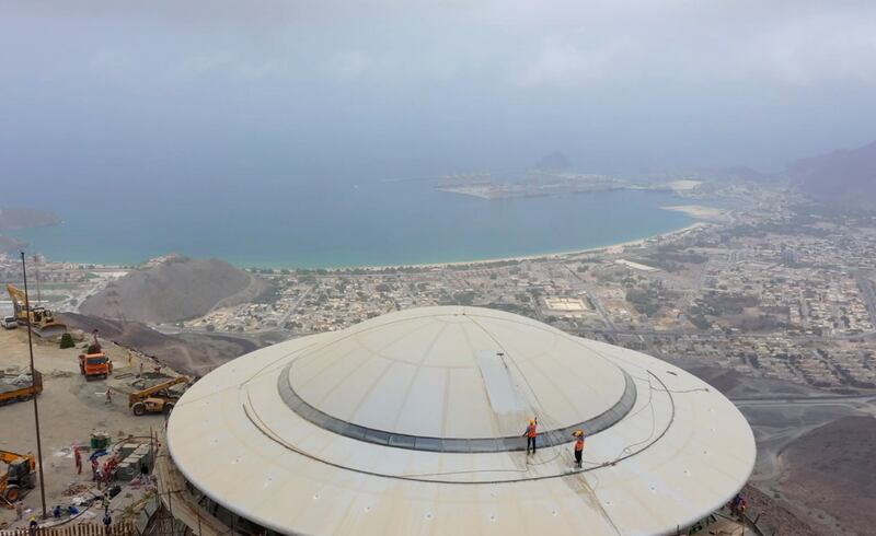 The Al Suhub rest complex offers panoramic views of Khor Fakkan.