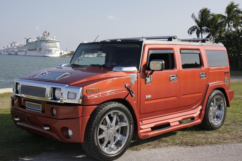 A customized Hummer in Bicentennial Park. (Photo by: Jeffrey Greenberg/Universal Images Group via Getty Images)