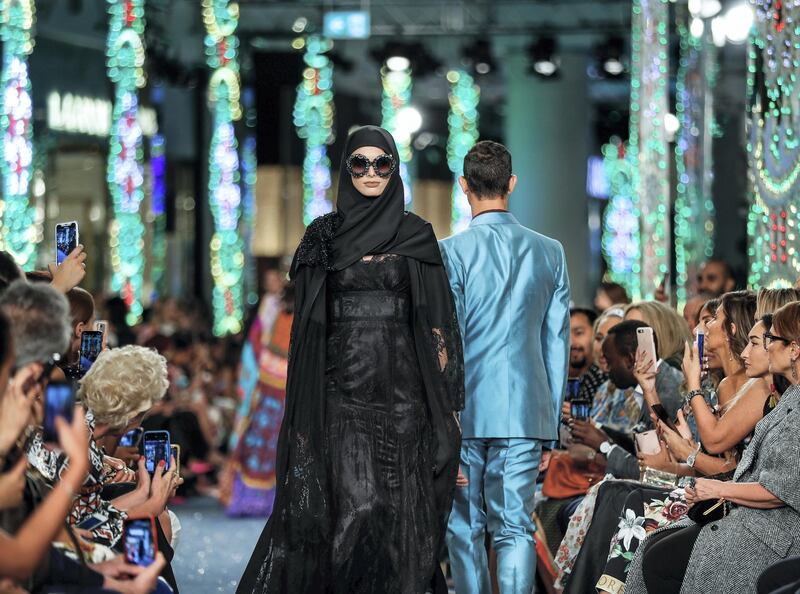 Dubai, U.A.E., October 7,  2018. Dolce & Gabbana Fashion Show, Dubai Mall.
Victor Besa / The National
Section:  Fashion
Reporter:  Selina Denman
