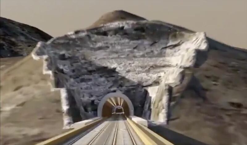 A CGI rendering of what the new tunnel will look like. All photos courtesy Etihad Rail