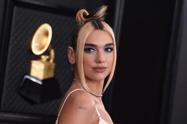 Female British stars Dua Lipa (pictured), Arlo Parks and Celeste lead the competition for the Brit Awards with a trio of nominations apiece for the UK music prizes. AP Photo