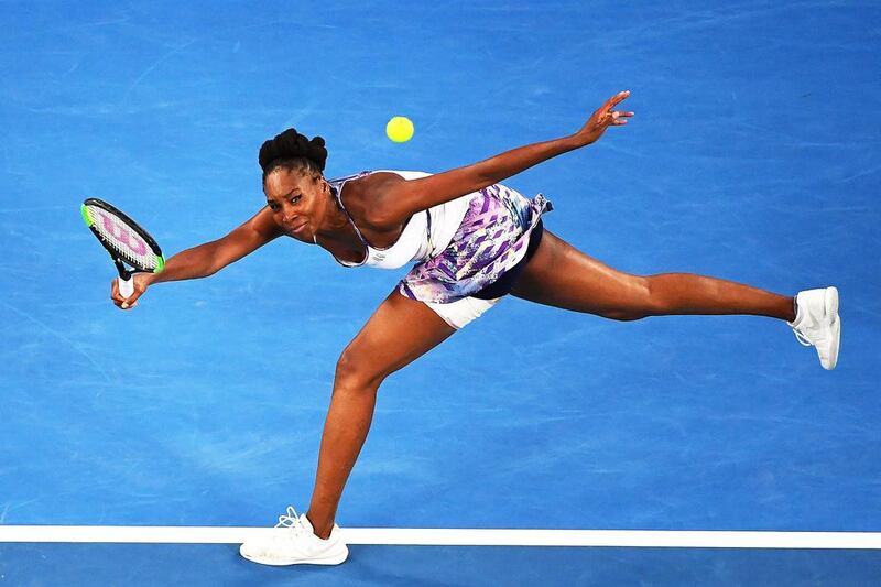 Venus Williams reaches for a shot during the Australian Open final. Dean Lewins / EPA