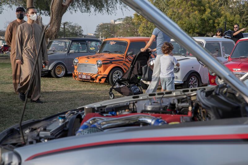 Owners of vintage vehicles and supercars travel from other emirates to participate.