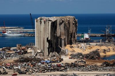A general view shows the damaged port area in the aftermath of a massive explosion in Beirut, Lebanon, August 17, 2020. REUTERS/Alkis Konstantinidis