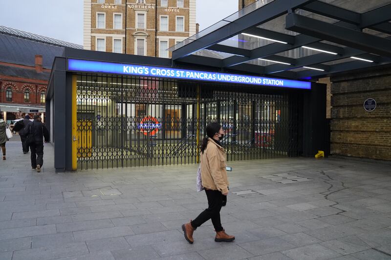 Nine out of 11 London Underground lines were shut on Thursday morning. PA
