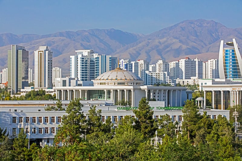 No.3: Turkmenistan. The marble city of Ashgabat is pictured here. EPA