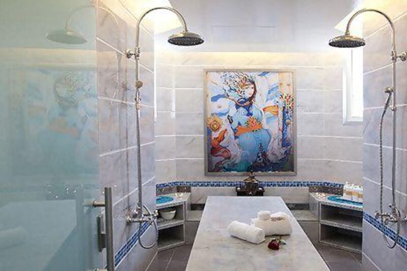 The luxury hammam ritual room at Sisters Beauty Lounge in Abu Dhabi. Courtesy Sisters Beauty Lounge