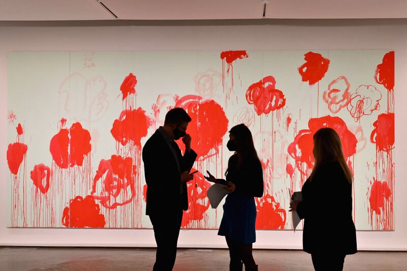 Cy Twombly's 'Untitled' in the Macklowe Collection. AFP