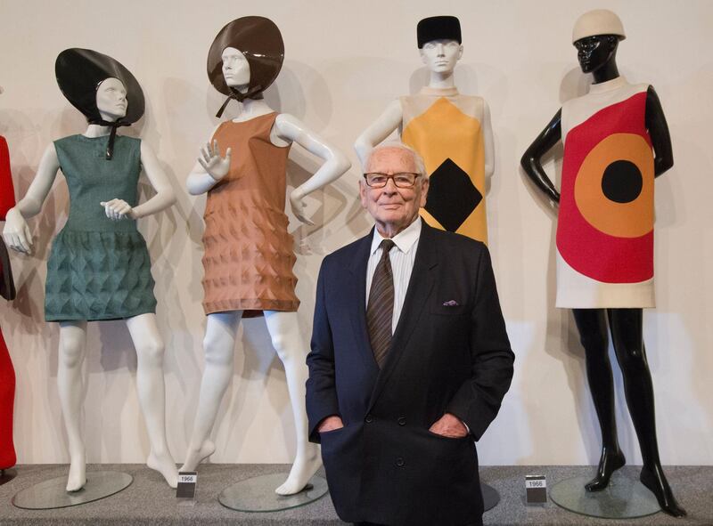 Pierre Cardin at the inauguration of the Pierre Cardin Museum in Paris, November 2014. AP