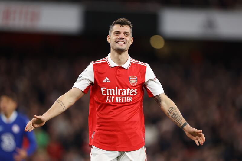 Granit Xhaka - 9. Showed excellent vision with a pass across the Chelsea penalty area to assist Odegaard’s opener. Repeated the trick for Arsenal’s second goal. Had a hand in the third as his blocked effort fell into the path of Gabriel Jesus to sweep home. Getty
