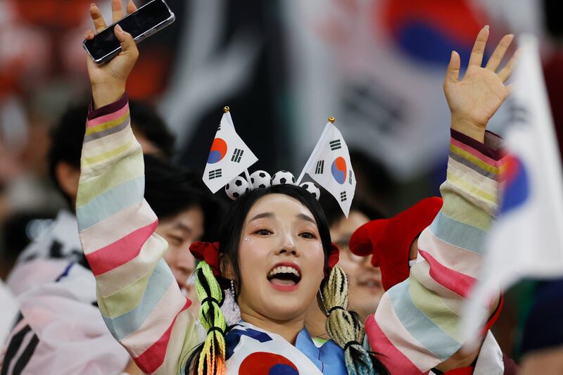 South Korea's supporters. EPA