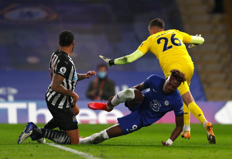 Tammy Abraham - 5: Striker picked up ankle injury, after sliding Lascaelles challenge denied him shot on goal, that he couldn’t run off. Lasted less than 20 minutes on return to team. PA