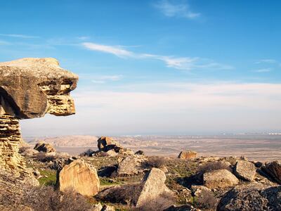 Gobustan in Azerbaijan offers a UNESCO Cultural Landscape of more than 6,000 rock engravings. Courtesy The Azerbaijan Tourism Board