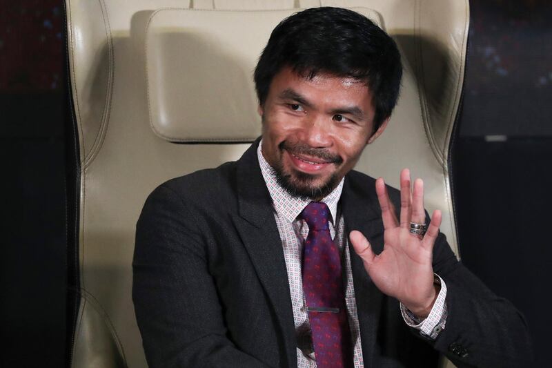 Manny Pacquiao (Philippines). The eight-weight world boxing champion combines his career in the ring with his duties as a senator in the upper house of the Philippines' bicameral legislature. EPA