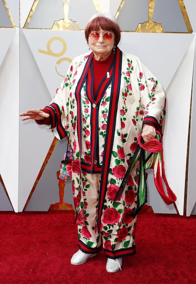 epa07470502 (FILE) Agnes Varda arrives for the 90th annual Academy Awards ceremony at the Dolby Theatre in Hollywood, California, USA, 04 March 2018 (reissued 29 March 2019). According to media reports on 29 March 2019, Varda has died, her family announced. She was 90.  EPA/MIKE NELSON
