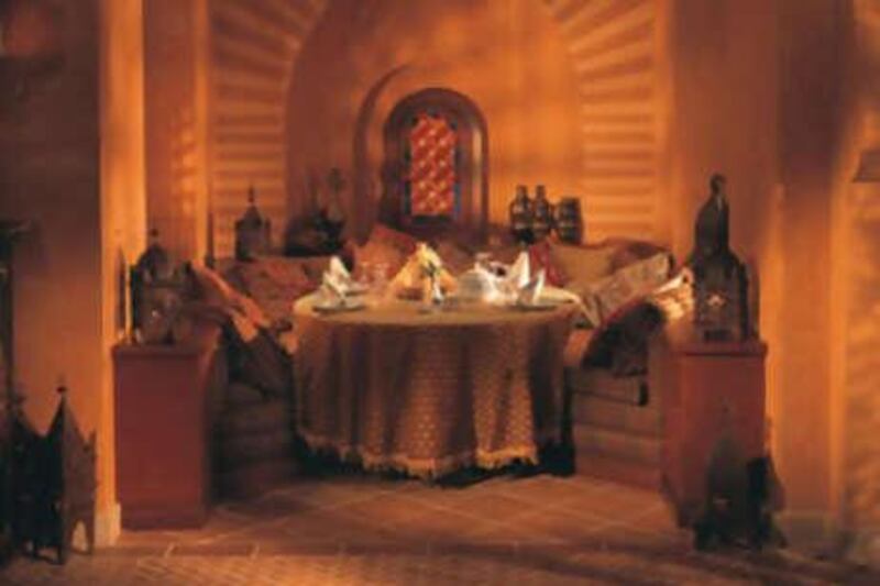 The decor at Tagine is sumptuous and romantic.
