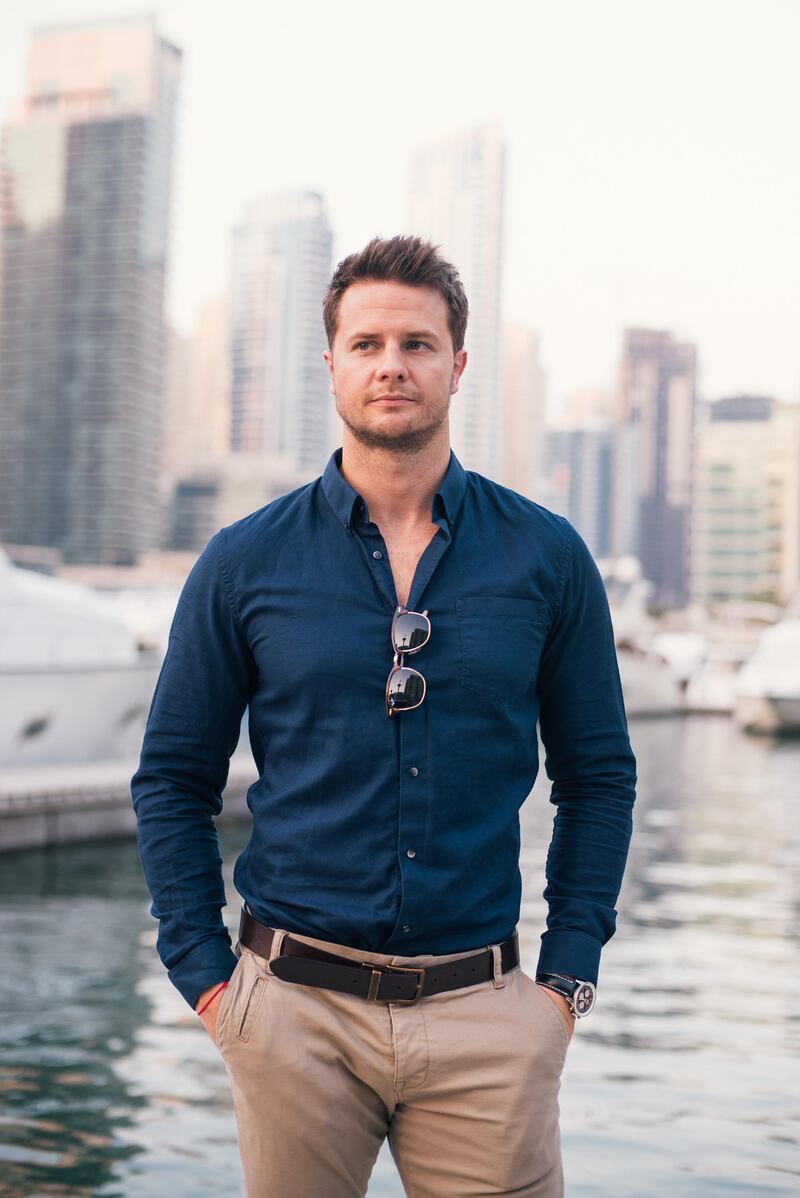November 7th, 2015. English stuntman Bobby Holland Hanton stands for a portrait in the Dubai Marina, Dubai. Hanton's most recent movie part was as Daniel Craig's double in the latest James Bond movie, Spectre. He has also performed stunts in Inception, Game of Thrones and Thor. Alex Atack for The National.  *** Local Caption ***  AA_0711_BobbyHanton-10.jpg AA_0711_BobbyHanton-10.jpg