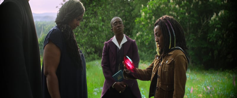 From left, Sandra James-Young as Unity Kincaid, Vivienne Acheampong as Lucienne and Vanesu Samunyai as Rose Walker.